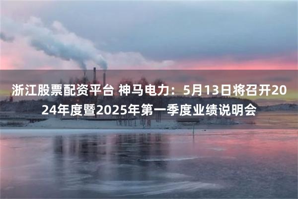 浙江股票配资平台 神马电力：5月13日将召开2024年度暨2025年第一季度业绩说明会