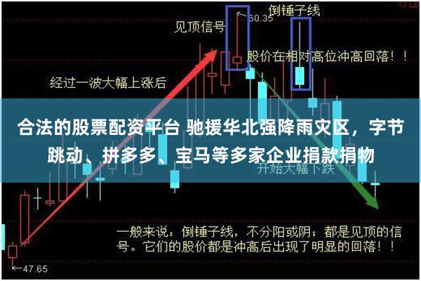 合法的股票配资平台 驰援华北强降雨灾区，字节跳动、拼多多、宝马等多家企业捐款捐物
