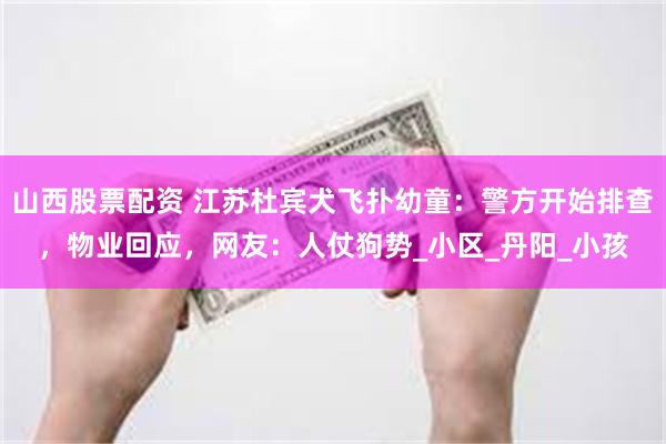 山西股票配资 江苏杜宾犬飞扑幼童：警方开始排查，物业回应，网友：人仗狗势_小区_丹阳_小孩